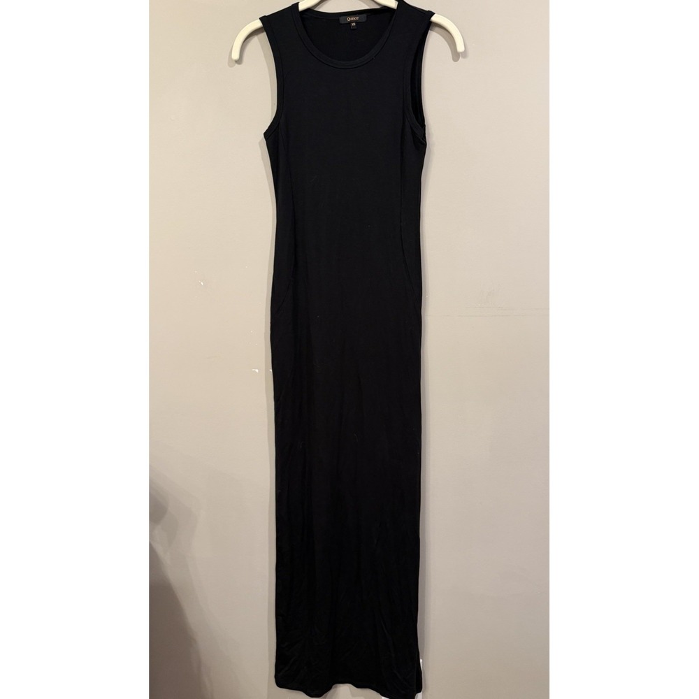 Quince Tencel Jersey Knit Black Sleeveless Maxi Dress XS
